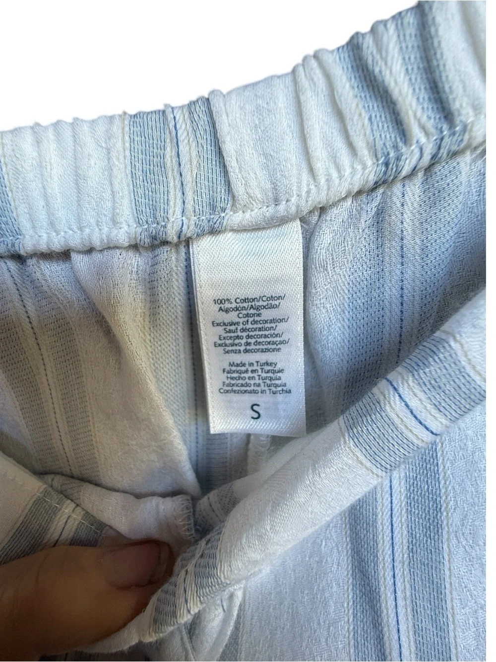 Perfect vintage Oscar de la Renta blue and white pinstripe pajamas 2 piece sz S